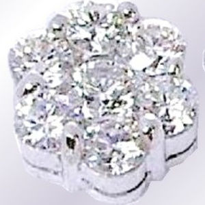 Diamond Earrings Stud .55CT 14KT White Gold